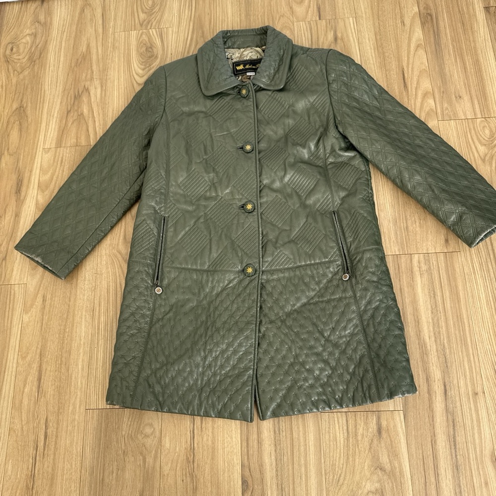 Madame Alexander Olive Quilted Puffer Coat